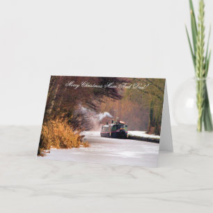 TARJETA FESTIVA NAVIDADES CANAL BOATS