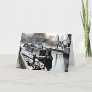 TARJETA FESTIVA NAVIDADES CANAL BOATS