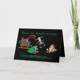 Tarjeta Festiva Navidades cancelados Navidades graciosos