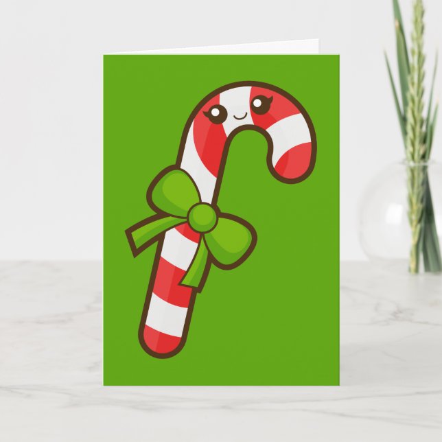 Tarjeta Festiva Navidades Candy Cane (Anverso)