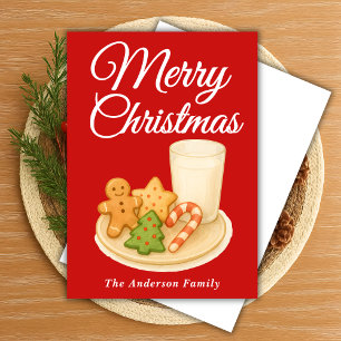 Tarjeta Festiva Navidades caprichosos cocina y leche