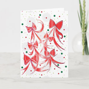 Tarjeta Festiva Navidades caprichosos con el patrón de arcos de ca