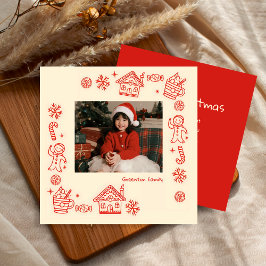 Tarjeta Festiva Navidades caprichosos de Red Doddle
