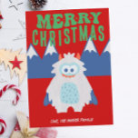 Tarjeta Festiva Navidades caprichosos de Yeti<br><div class="desc">¿Eres yeti para los Navidades? Esta fantástica tarjeta de Navidades yeti presenta un diseño yeti ilustrado a mano festivo con divertidos tipos de letra retro. Personalizar fácilmente estas tarjetas mediante la función de personalización.</div>