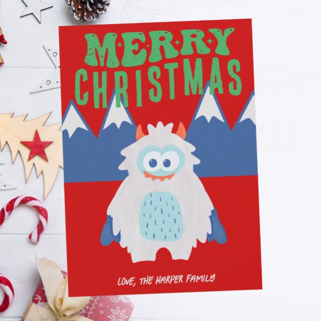Tarjeta Festiva Navidades caprichosos de Yeti (Subido por el creador)