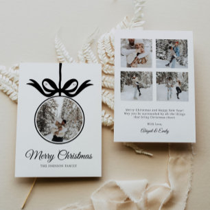 Tarjeta Festiva Navidades caprichosos del marco fotográfico del or