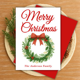Tarjeta Festiva Navidades caprichosos escriben con cinta de opcion