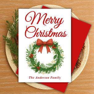 Tarjeta Festiva Navidades caprichosos escriben con cinta de opcion