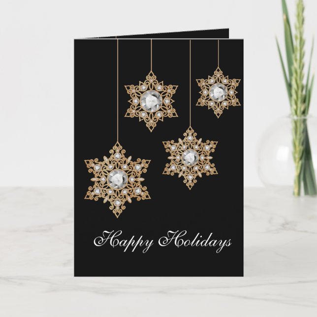 Tarjeta Festiva Navidades Card-Snowflakes (Anverso)