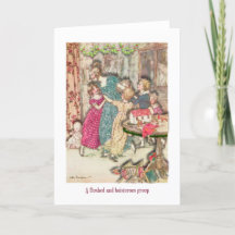 Navidades Card Vintage Charles Dickens Fiesta
