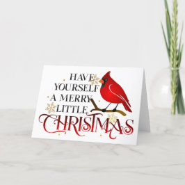 Tarjeta Festiva Navidades cardinales