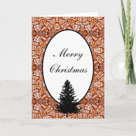 Tarjeta Festiva Navidades cargan galletas de pan de jengibre/árbol