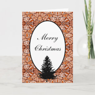 Tarjeta Festiva Navidades cargan galletas de pan de jengibre/árbol
