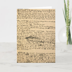 Tarjeta Festiva Navidades Carol Original Manuscript