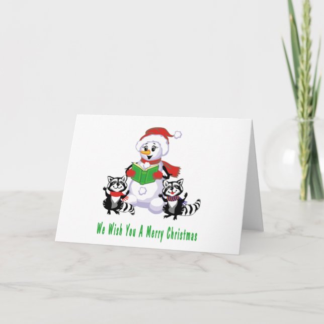 Tarjeta Festiva Navidades Carolers (Anverso)