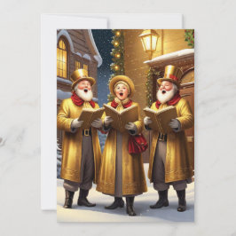 Tarjeta Festiva Navidades Carolers