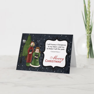 Tarjeta Festiva Navidades Carols