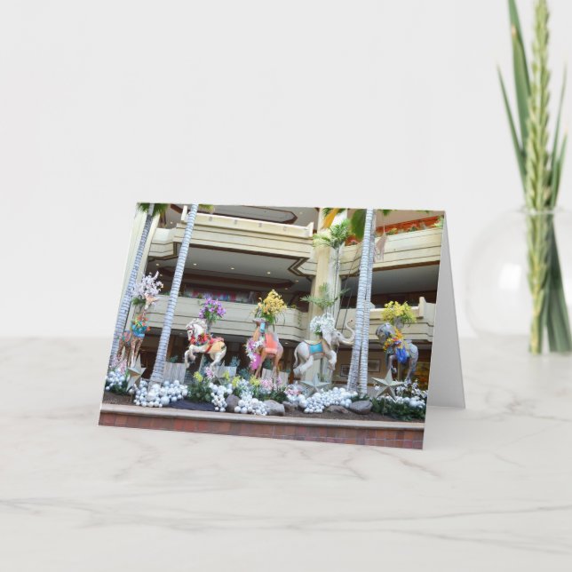 Tarjeta Festiva Navidades Carrusel Animals (Anverso)