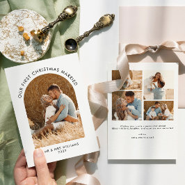 Tarjeta Festiva Navidades casados Navidades de arcos multifotográf
