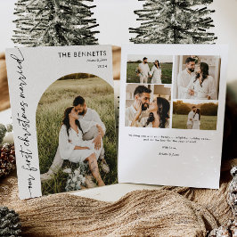 Tarjeta Festiva Navidades casados Navidades de arcos multifotográf