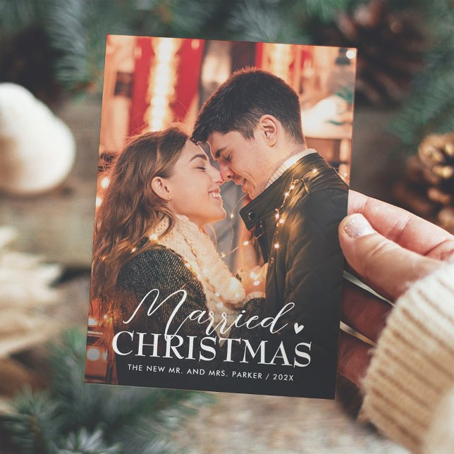 Tarjeta Festiva Navidades casados recién casados Simple Stylish 2  (Subido por el creador)
