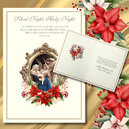 Tarjeta Festiva Navidades católicos Mary Angels tocando música