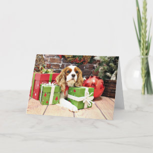 Tarjeta Festiva Navidades - Cavalier King Charles Spaniel - Poppy