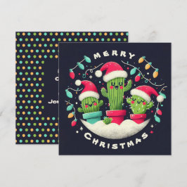 Tarjeta Festiva Navidades cazadores de autos protegieron plantas d
