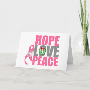 Tarjeta Festiva Navidades celebran la esperanza de amar el cáncer 