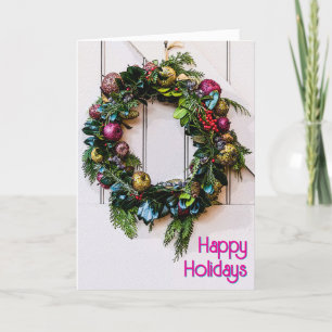 Tarjeta Festiva Navidades celebran las vacaciones de colores moder