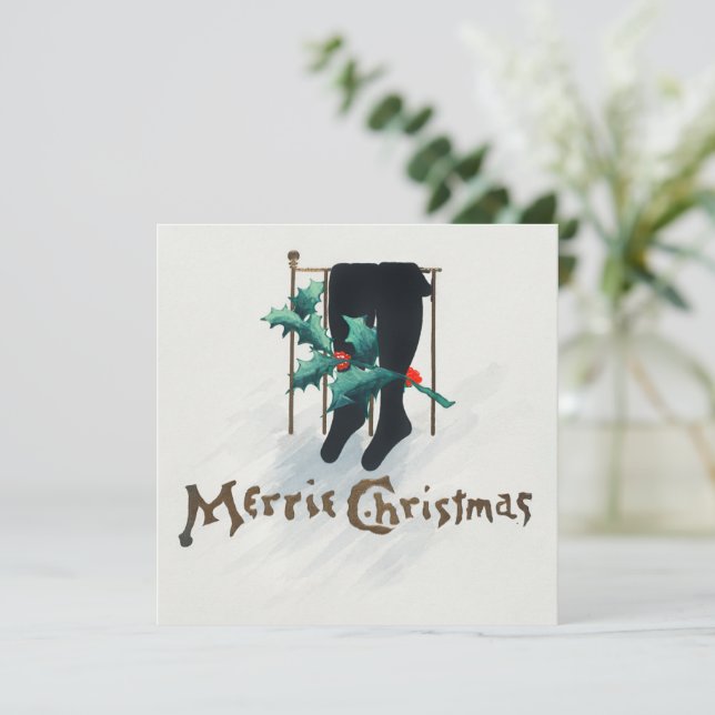 Tarjeta Festiva Navidades Chamberlin en Old Point Comfort. (Anverso de pie)