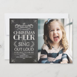 Tarjeta Festiva Navidades Cheer Chalkboard Foto de feriado