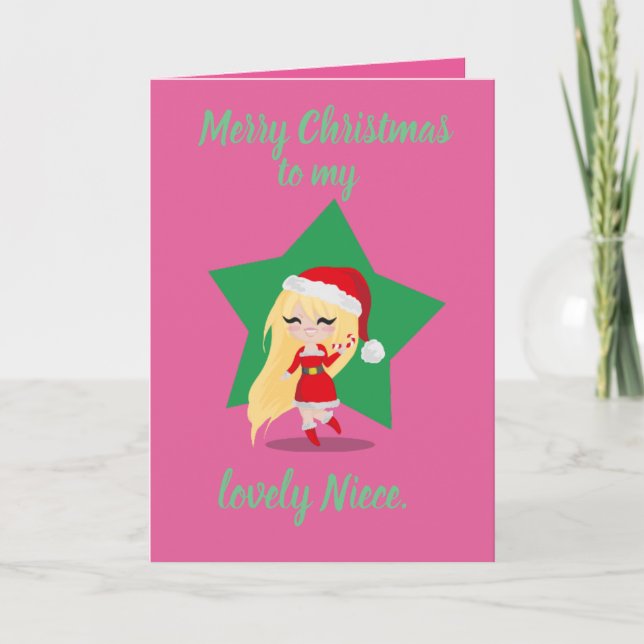 Tarjeta Festiva Navidades Chica. (Anverso)