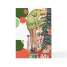 Navidades Chicas personalizable Santa y Pinup