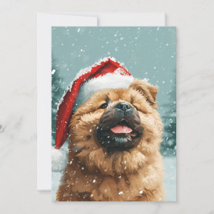 Tarjeta Festiva Navidades Chow Chow