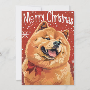 Tarjeta Festiva Navidades Chow Chow