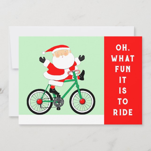 Tarjeta Festiva Navidades ciclistas (Anverso)