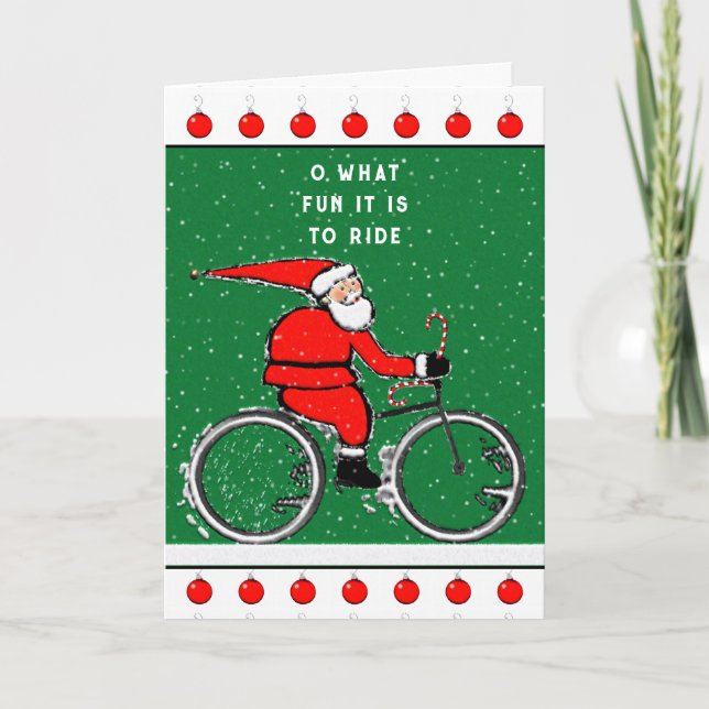 Tarjeta Festiva Navidades ciclistas (Anverso)