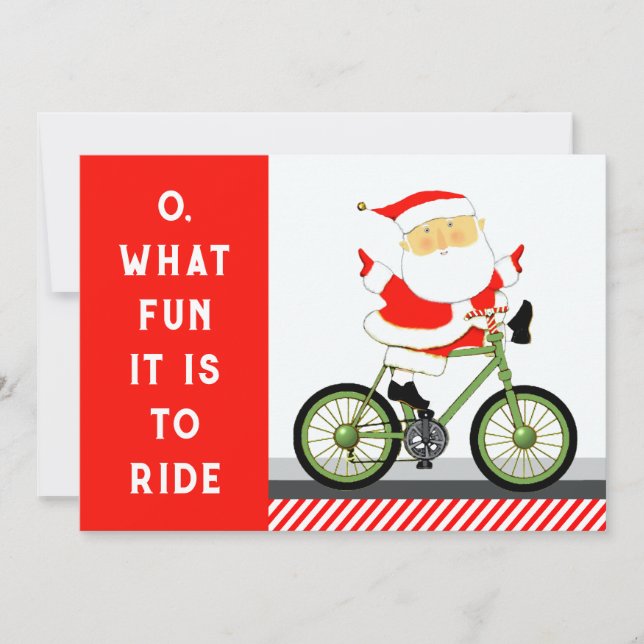 Tarjeta Festiva Navidades ciclistas (Anverso)