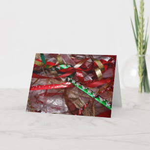 Tarjeta Festiva Navidades Cinta de opciones Verde Rojo y Fiesta de