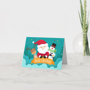 Tarjeta Festiva Navidades Cita De Cereza Con Texto Blanco
