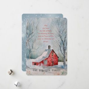 Tarjeta Festiva Navidades citan el escape de invierno de la Granja