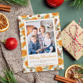 Tarjeta Festiva Navidades Citrus Spice Winter Greeneration Photo