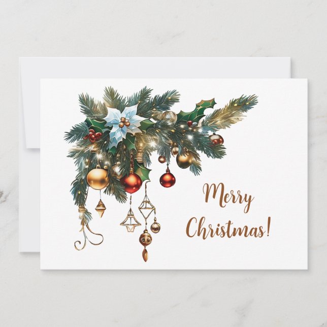 Tarjeta Festiva Navidades clásicos (Anverso)