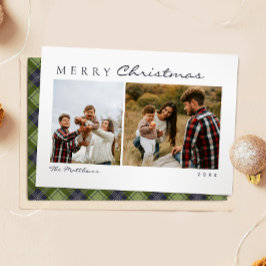 Tarjeta Festiva Navidades clásicos de fotografía de la familia Gre