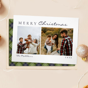 Tarjeta Festiva Navidades clásicos de fotografía de la familia Gre