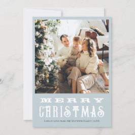 Tarjeta Festiva Navidades clásicos de la familia Blue Animals