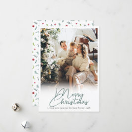 Tarjeta Festiva Navidades clásicos y elegantes de la familia H