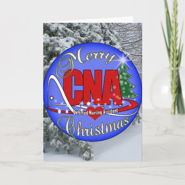 Tarjeta Festiva Navidades CNA - ASISTENTE CERTIFICADO DE ENFERMERÍ (Anverso)