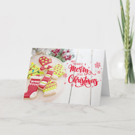 Tarjeta Festiva Navidades cocina caña y deseo cálido Ca